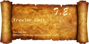Trexler Emil névjegykártya