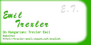 emil trexler business card